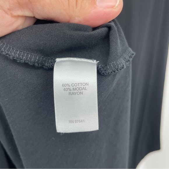 Pure Jill Stretch Jersey Tank Top Jagged Hem Lagenlook Midi Dress Sz L - Picture 6 of 8